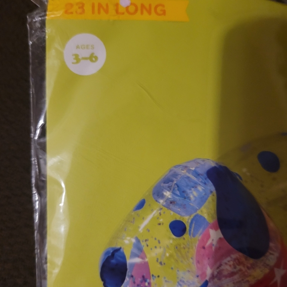 Sun Squad Inflatable Dalmatian Dog Split Ring Glitter Swim Tube Ages 3-6', 23" L - Picture 3 of 11